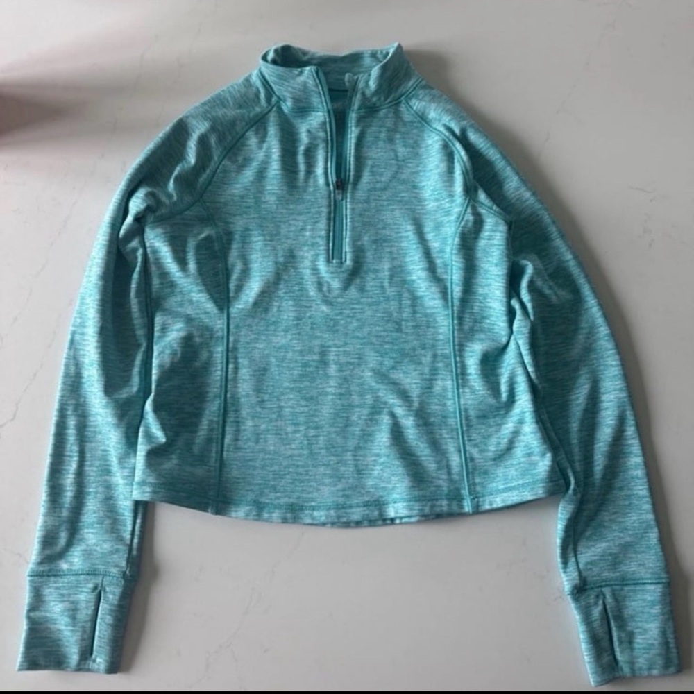 DSG Girls Quarter Zip Pullover Size XS (6-7) Teal Green Like New